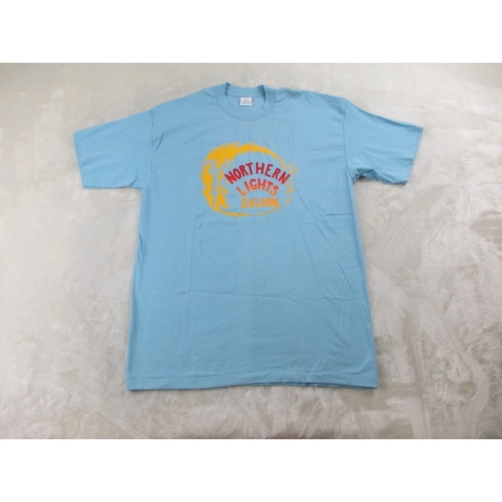 VINTAGE Northern Lights Saloon Shirt Mens Extra Large Blue Single Stitch*